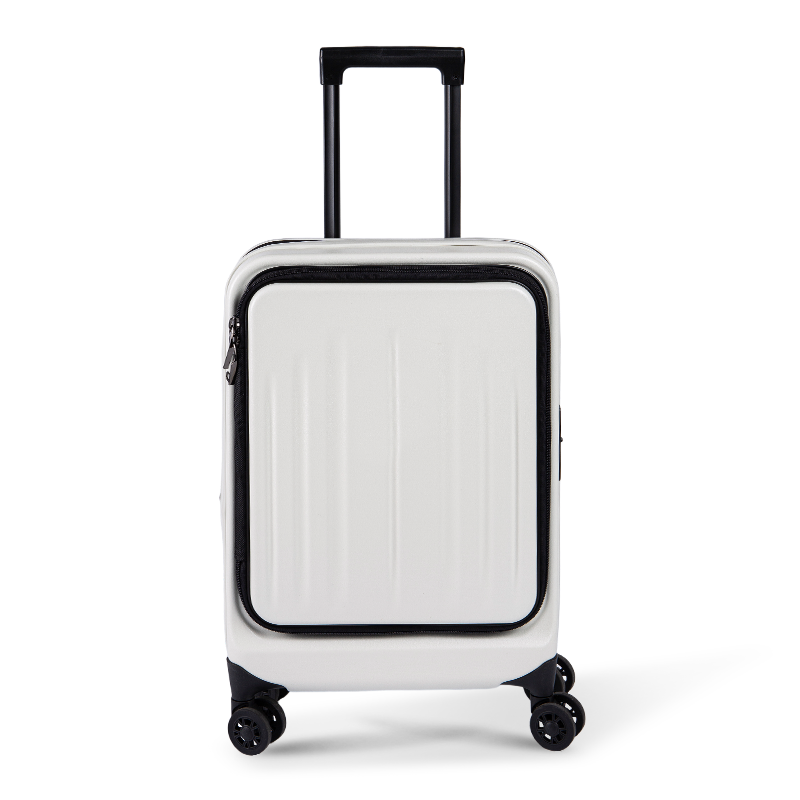 Bagasi Carry-On White Hard Expandable