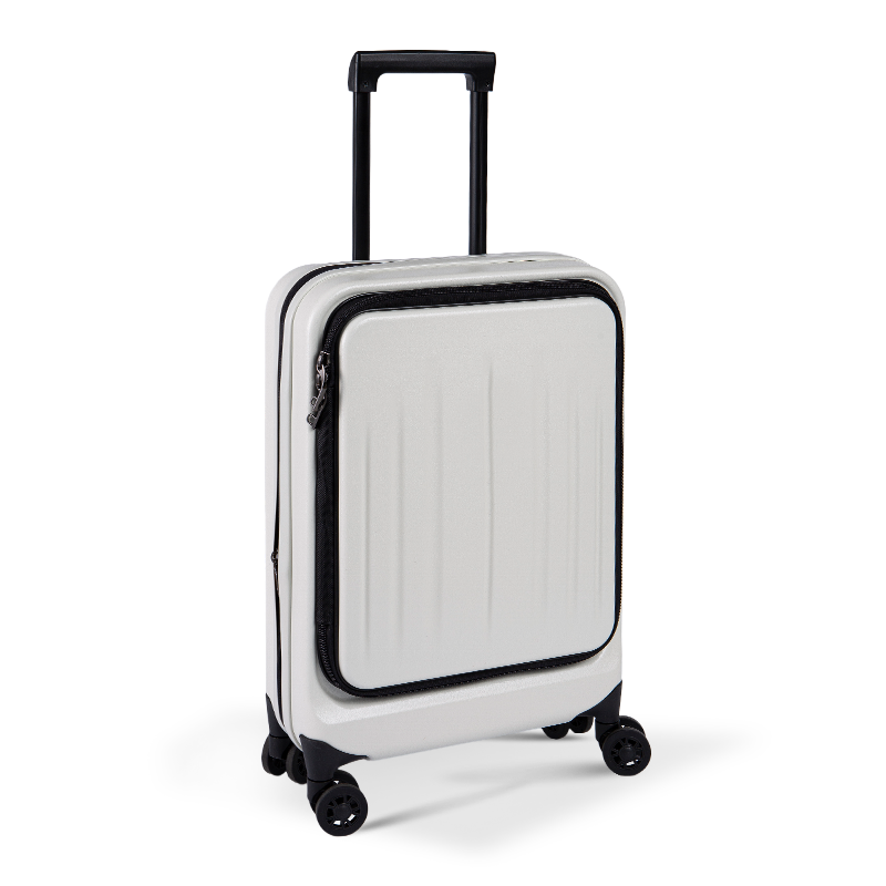 Bagasi Carry-On White Hard Expandable