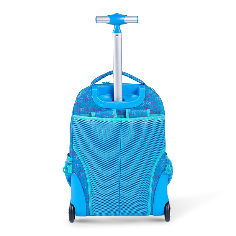 Ransel bagasi uniseks yang mesra dengan perlindungan tulang belakang untuk remaja, ransel rolling ringan dengan kotak makan tengah hari