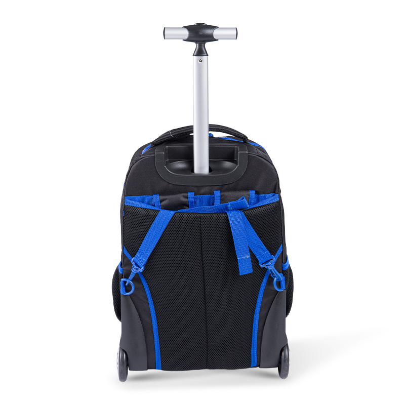 Ransel bagasi uniseks yang mesra dengan perlindungan tulang belakang untuk remaja, ransel rolling ringan dengan kotak makan tengah hari