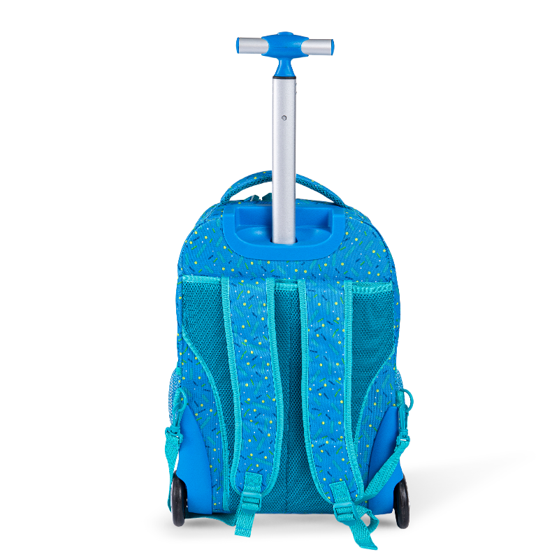 Ransel bagasi uniseks yang mesra dengan perlindungan tulang belakang untuk remaja, ransel rolling ringan dengan kotak makan tengah hari