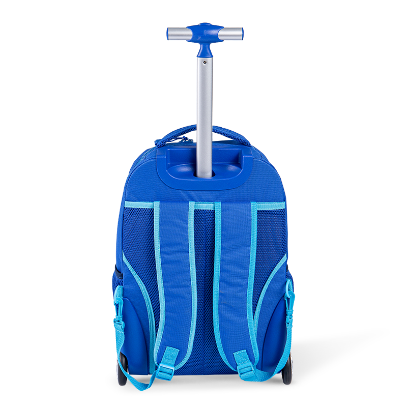 Ransel bagasi uniseks yang mesra dengan perlindungan tulang belakang untuk remaja, ransel rolling ringan dengan kotak makan tengah hari