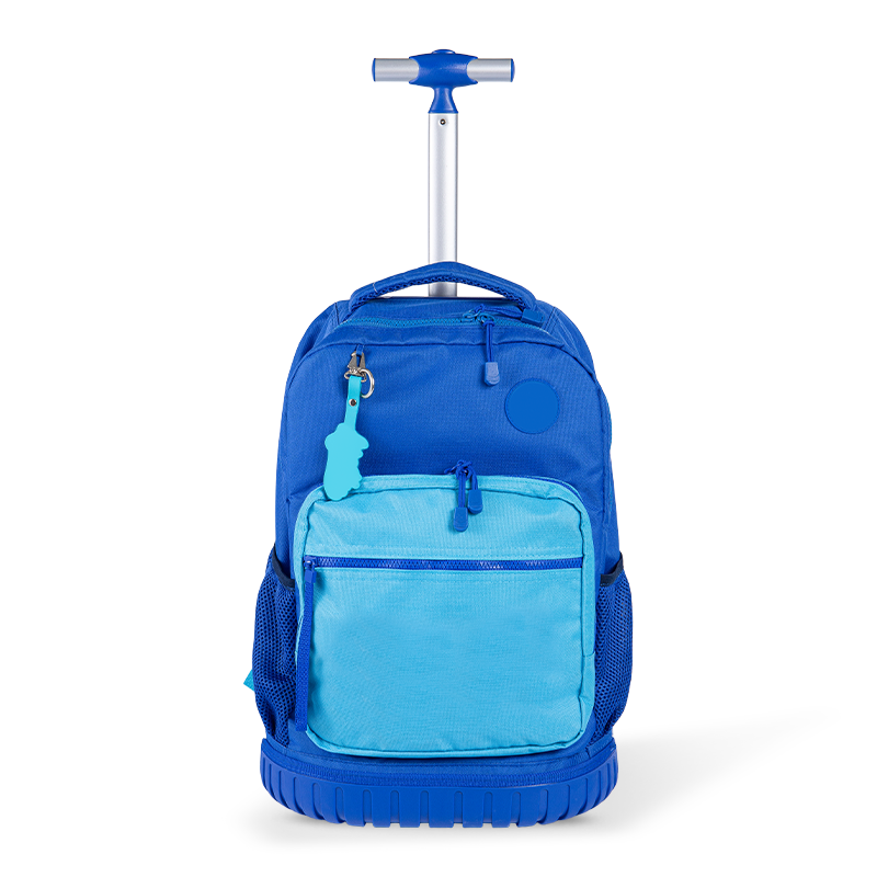 Ransel bagasi uniseks yang mesra dengan perlindungan tulang belakang untuk remaja, ransel rolling ringan dengan kotak makan tengah hari