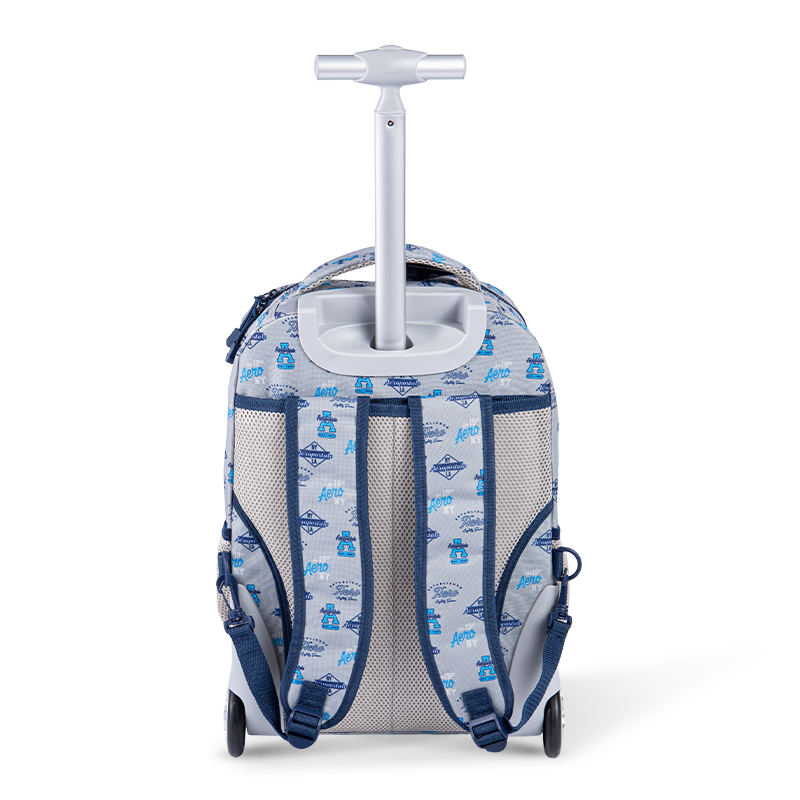 Ransel bagasi uniseks yang mesra dengan perlindungan tulang belakang untuk remaja, ransel rolling ringan dengan kotak makan tengah hari