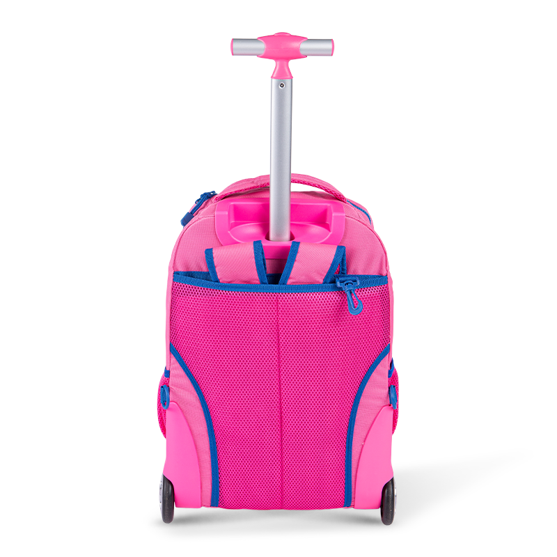 Ransel bagasi uniseks yang mesra dengan perlindungan tulang belakang untuk remaja, ransel rolling ringan dengan kotak makan tengah hari