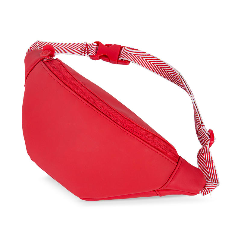 Beg pinggang crossbody merah klasik